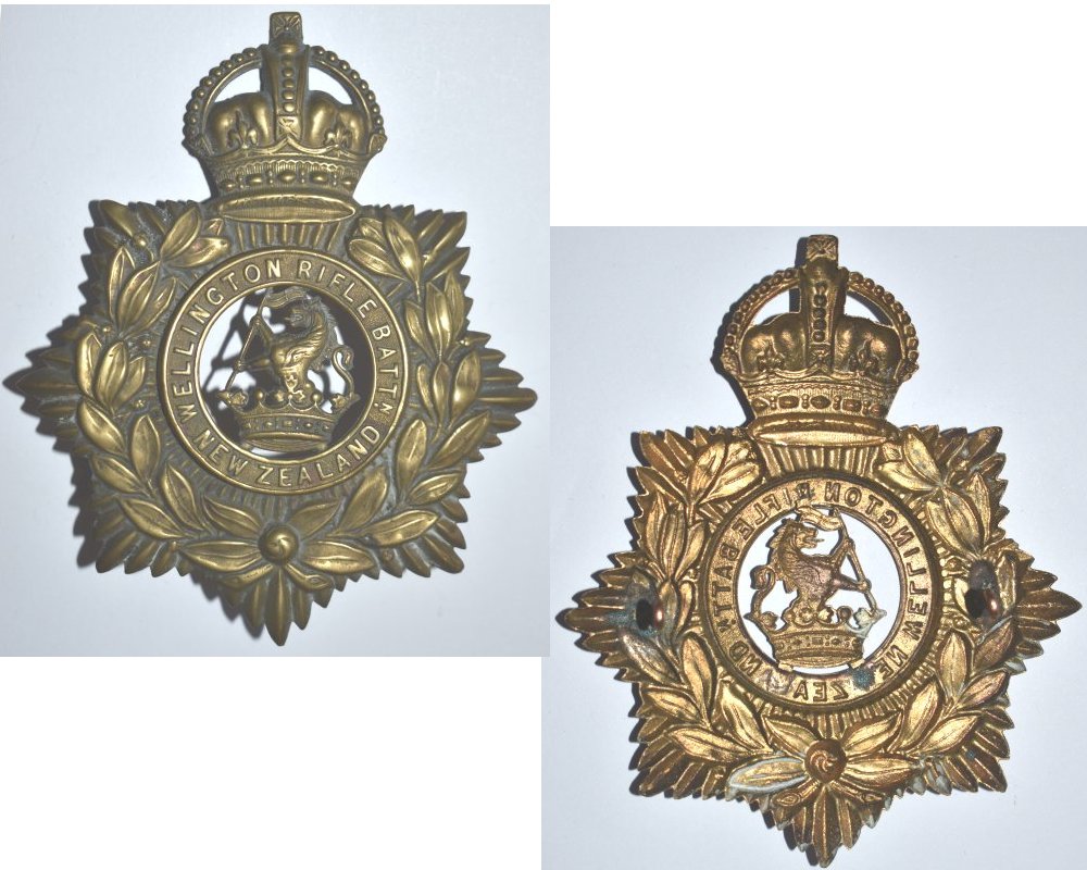B02/214. 1st  BATTALION WELLINGTON RIFLE VOLUNTEERS helmet plate