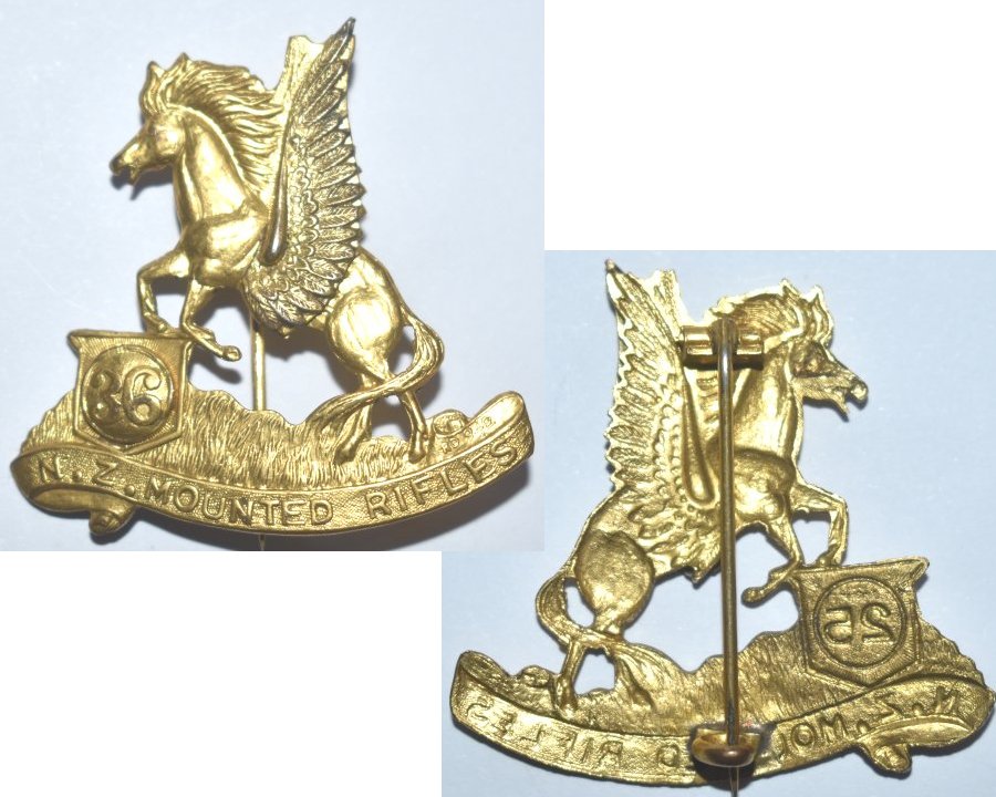 B04/203c. PEGASUS WINGED HORSE cap badge, with 36 in circlet