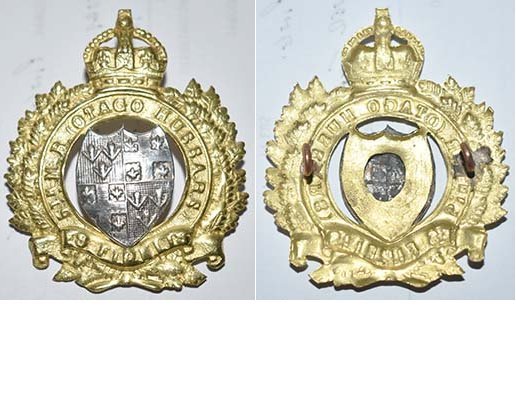 B05/033. 5th MOUNTED RIFLES (OTAGO HUSSARS), cap, small leaves