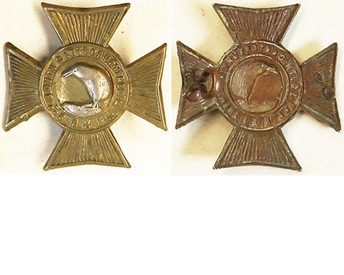 B06/012. 2nd (SOUTH CANTERBURY) REGIMENT, left collar badge BM