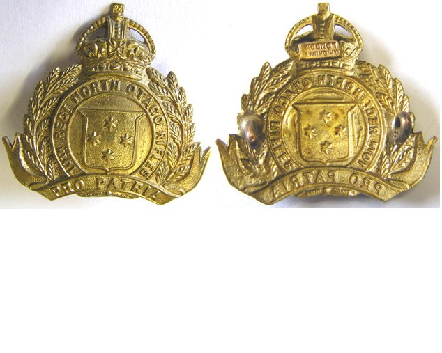 B06/101. 10th (NORTH OTAGO RIFLES) REGt. brass cap/col