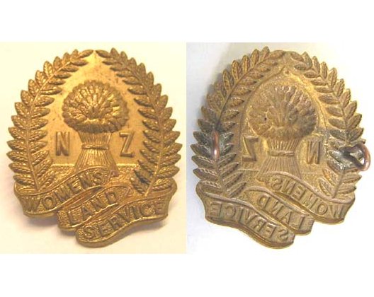 B07/025. N. Z. WOMEN’S LAND SERVICE brass hat badge