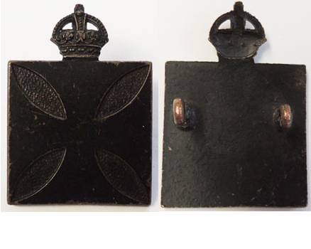 B08/081. CHAPLAIN’S DEPARTMENT, cap badge, Maltese cross with cr
