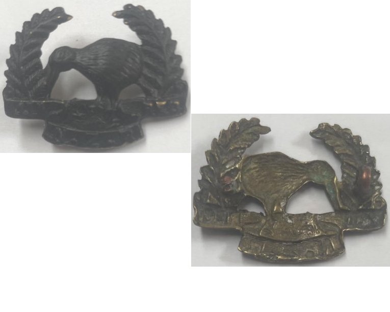 B06/039a. 4TH REGIMENT NZR with open ferns, left collar blackene