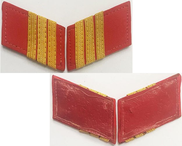 CAM236. P.R. OF KAMPUCHEA ARMY SERGEANT MAJOR COLLAR TABS