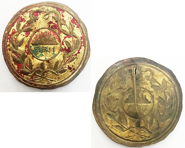 CAM328. STATE OF CAMBODIA 1989-93 UNIDENTIFIED CIRCULAR BADGE