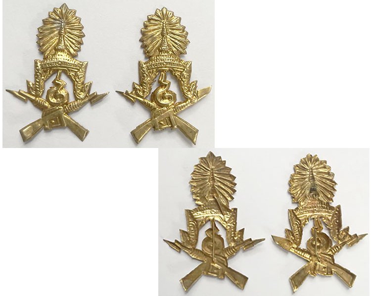 CAM662. CAMBODIA - ANS & ANKI PAIR OF ARMY shoulder strap badges