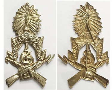 CAM663. CAMBODIA - ANS & ANKI ARMY shoulder strap badge, w/m