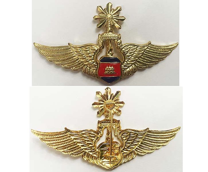 CAM764. ROYAL CAMBODIAN AIR FORCE BREAST BADGE