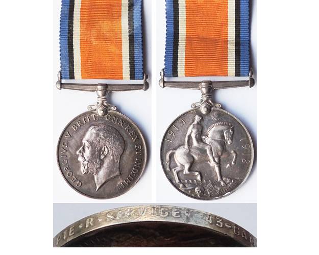 CM0117. 1914/20 WAR MEDAL - Canadian D.O.W. France 15/6/1917