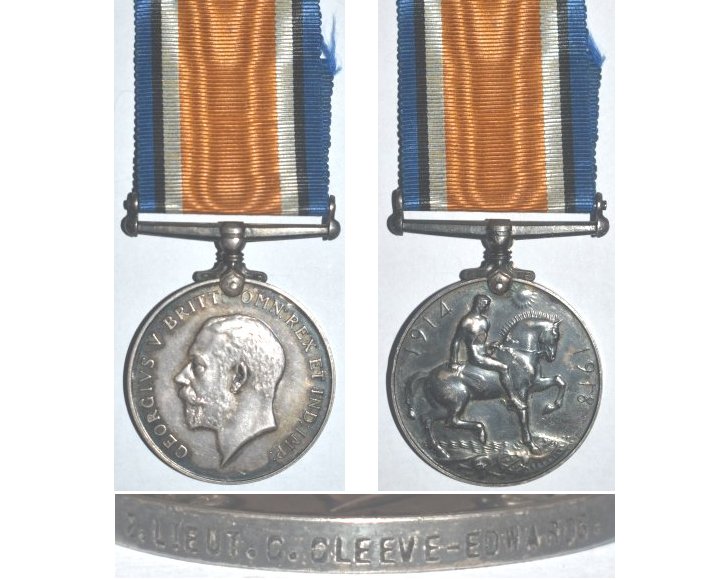 CM0117. 1914/20 WAR MEDAL - Lieutenant RE, KIA France 16/10/1918