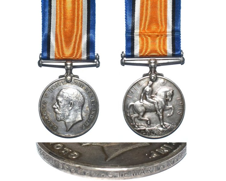 CM0262. 1014/20 WAR MEDAL - 46249 PTE. M.P. STEWART, NZEF