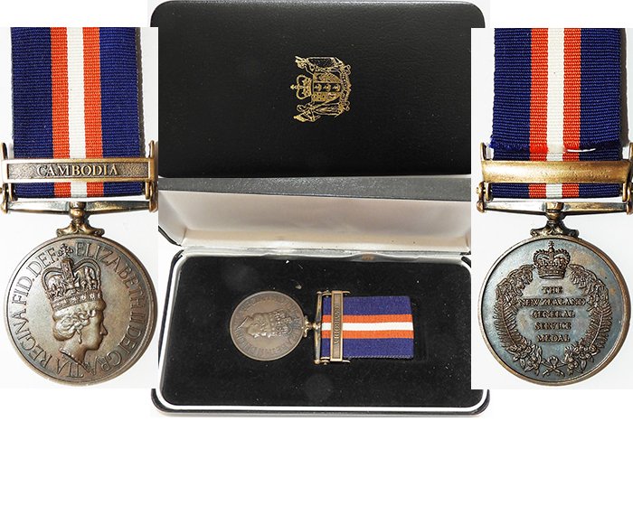 CM0654. NZGSM (PEACEKEEPING) 1992 with clasp CAMBODIA