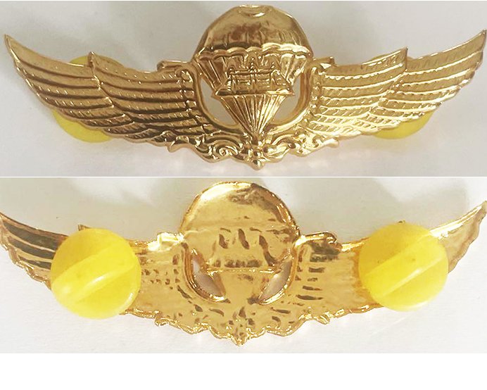 CSF019. CAMBODIA PARA  WINGS, Current type, pressed gilt brass