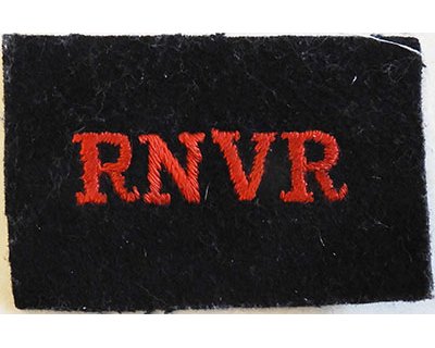CST061. RNVR red woven on black wool