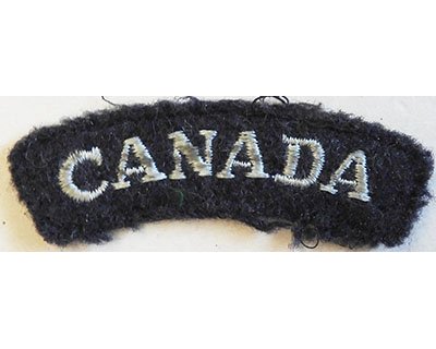 CST073. CANADA, WWII, light blue woven on blue/grey