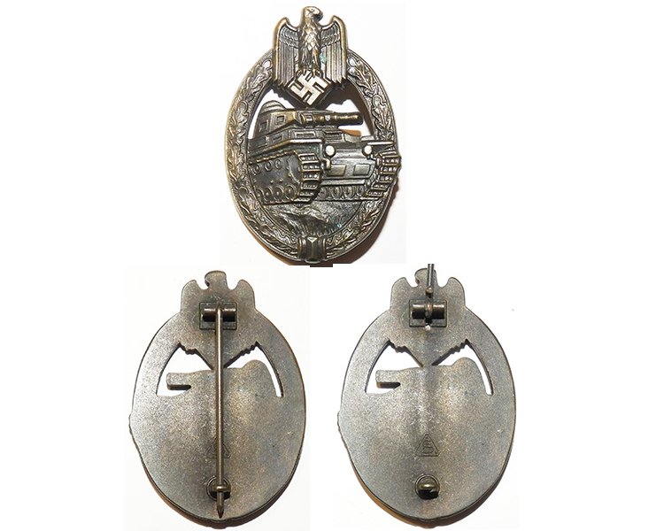 CY021. Copy PANZER ASSAULT BADGE IN BRONZE, Floch reproduction