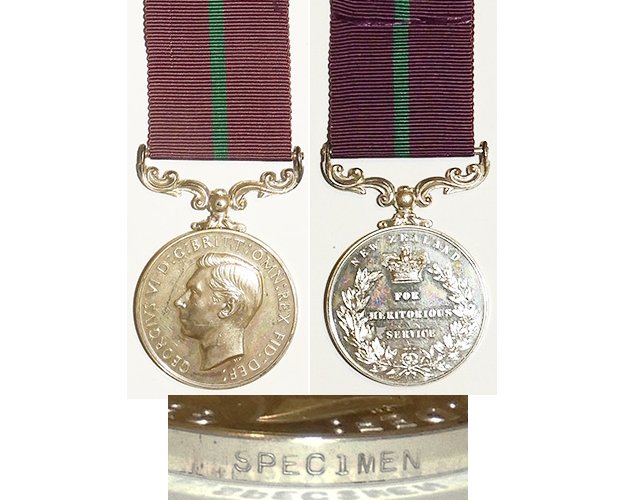 ESA009. NZ MERITORIOUS SERVICE MEDAL, GVIR Type 3 (FID:DEF:)