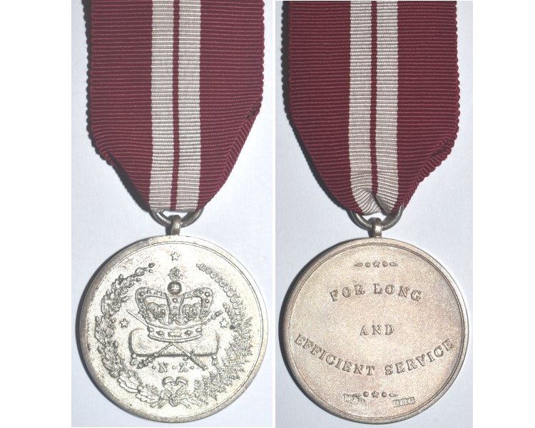 ESA030. NZ L/E SERVICE MEDAL, William Dibble type - Unnamed