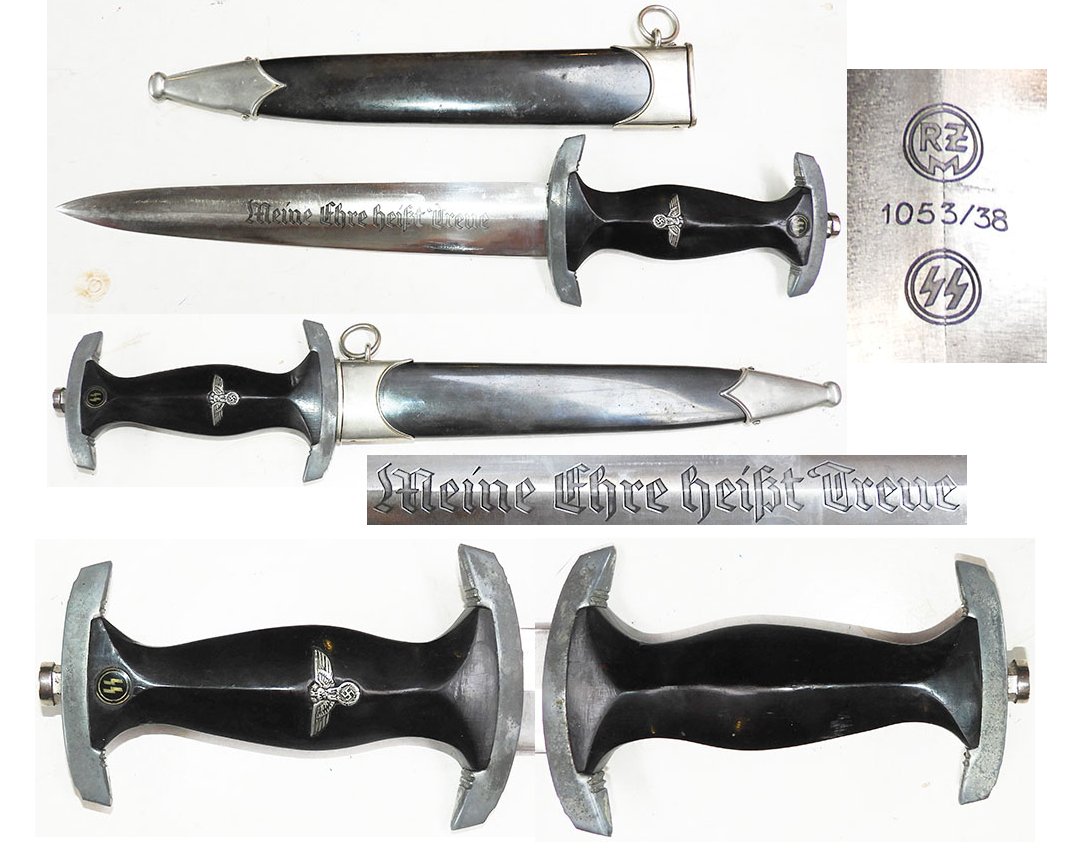 EW1802. GERMAN 1933 MODEL SS DAGGER - RZM 1053/38 SS