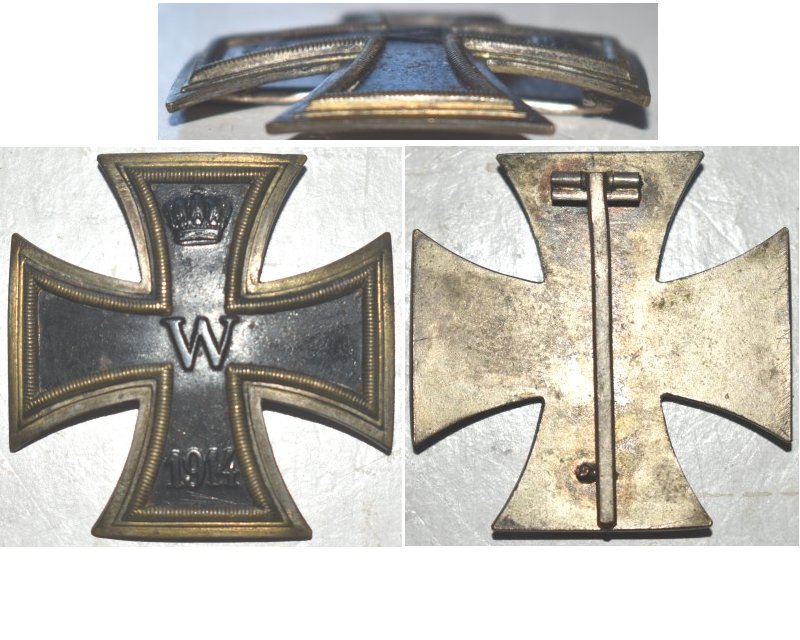 FM0201. IRON CROSS 1st Class 1914, convex type, pin-back