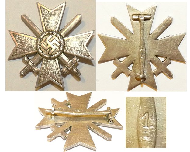 FM0312. WAR MERIT CROSS 1st Class 1939 with swords - maker 1