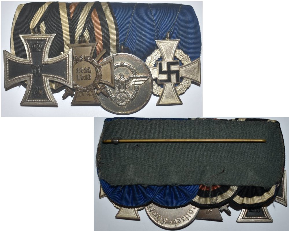 FM0452. GERMAN WWI/WWII POLICE GROUP OF FOUR