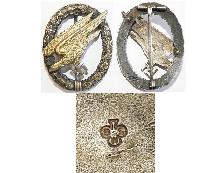 FM0477. LUFTWAFFE PARATROOP BADGE - Bruder Schneider, Wien