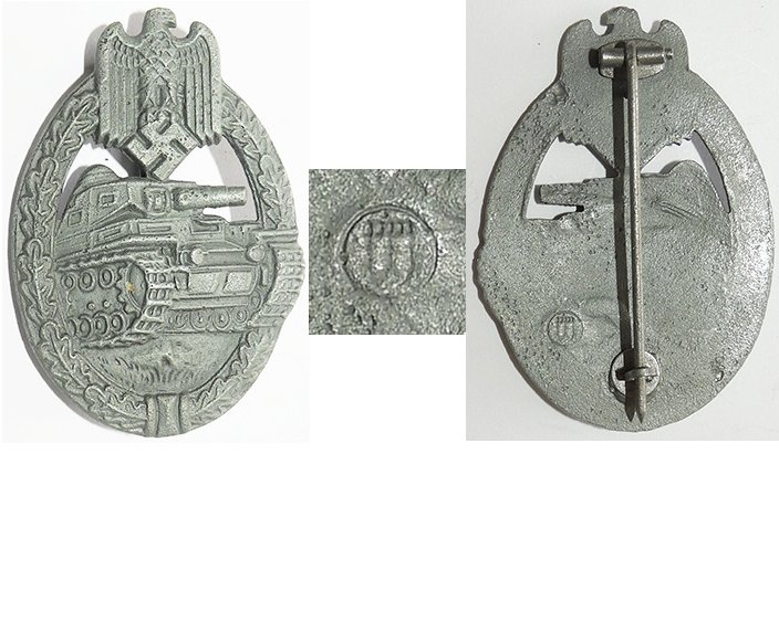 FM0510. PANZER ASSAULT BADGE in silver - Wernstein, Jena