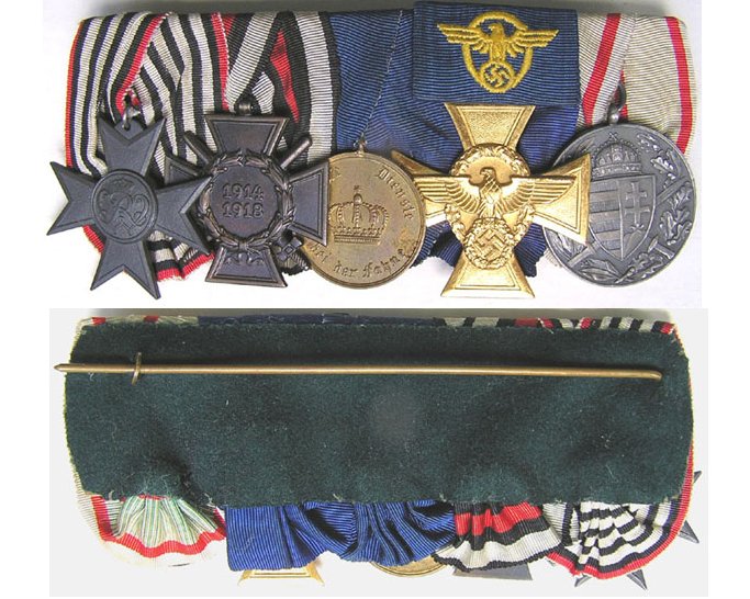 FM0451. GERMAN WWI/WWII POLICE GROUP OF FIVE