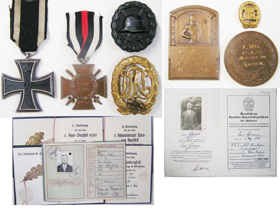 FM0602. DRL GOLD GROUP OF FOUR with Wehrpas & Documents