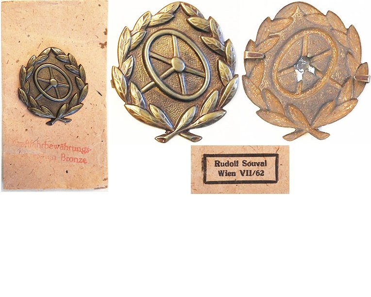 FM0596. WEHRMACHT MILITARY DRIVERS AWARD, bronze with packet