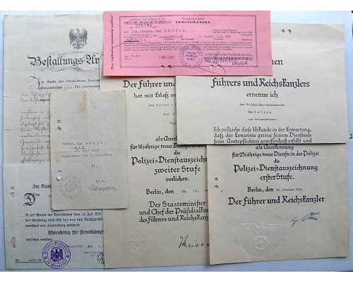 FM0621. FIVE AWARD DOCUMENTS & OTHERS TO POLICE OFFICER
