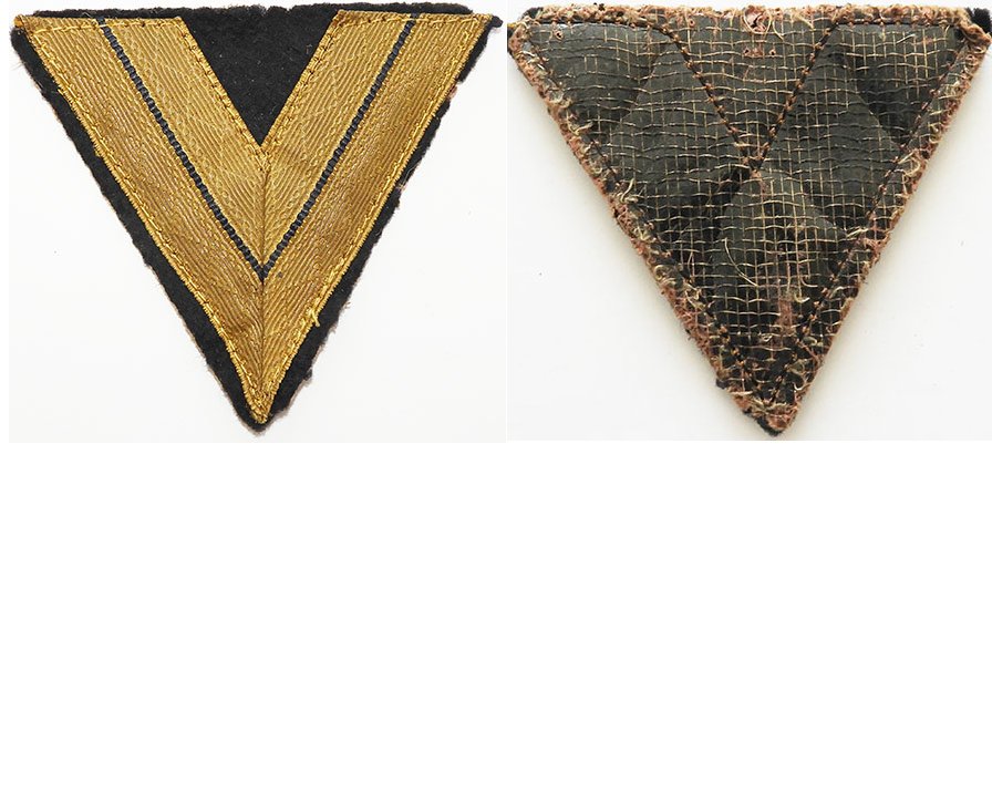 GC1318. KRIEGSMARINE MATROSEN-OBERGEFREITER CHEVRON, gold/black