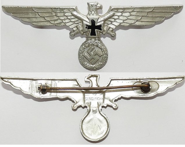 GC2106. GERMAN VETERANS ALUMINIUM BREAST EAGLE