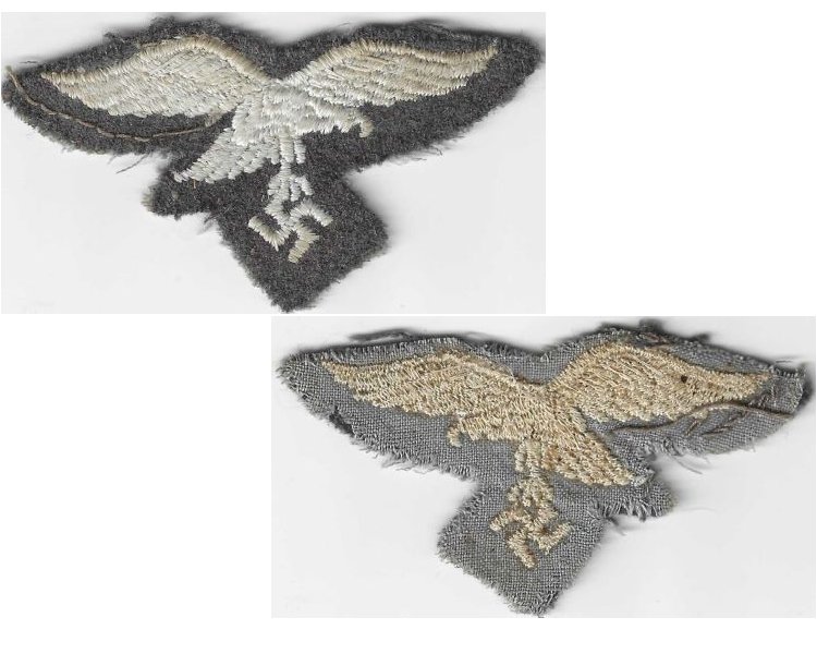 GC2177. LUFTWAFFE CAP EAGLE, white cotton woven