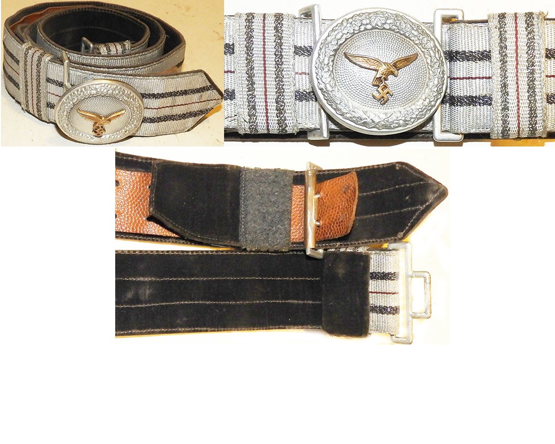 LW1359. LUFTWAFFE OFFFICERS PARADE BELT & COPY BUCKLE