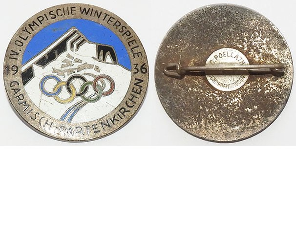 PIN250. OLYMPIC WINTERSPIELE GARMISCH-PARTENKIRCHEN 1936- Silver