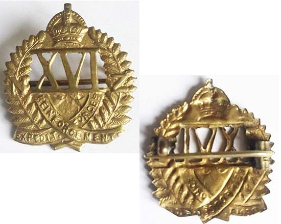 SH023. 16TH REINFORCEMENTS SWEETHEART COLLAR BADGE