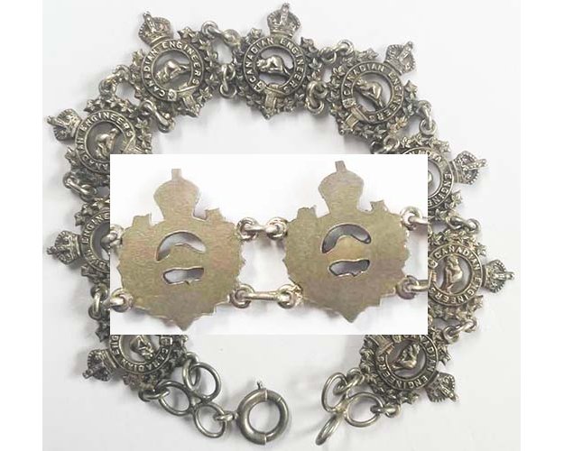 SH037. CANADIAN ENGINEERS SILVER BRACELET