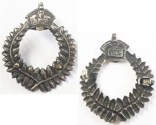 SH039. SILVER REINFORCEMENT FERN LEAF FRAME WITH CROWN TOP