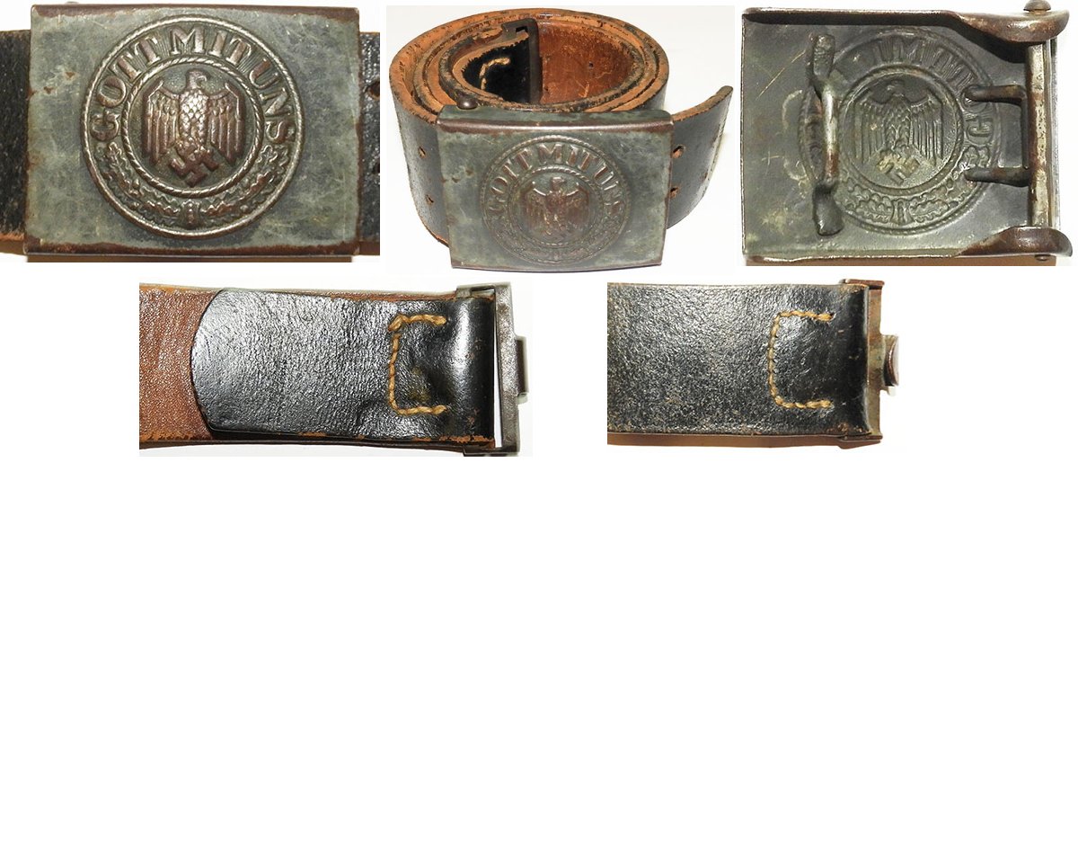 WH1275. WEHRMACHT SOLDIERS BELT AND BUCKLE, late war