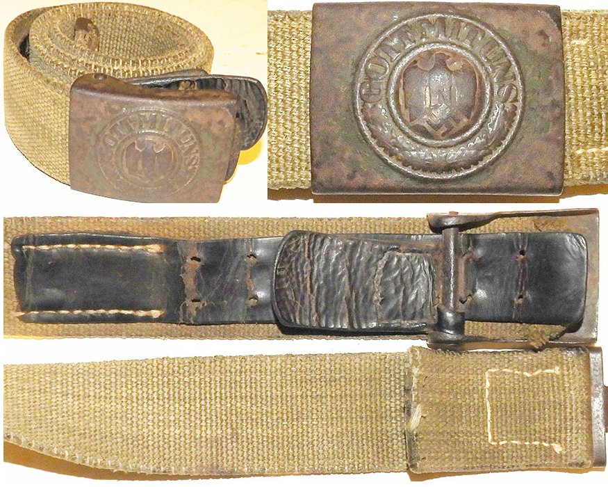WH1266. WEHRMACHT SOLDIERS TROPICAL BELT AND BUCKLE